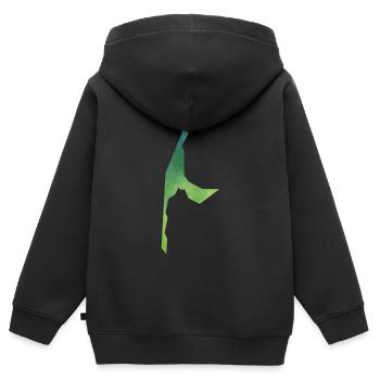 sylt - Sweat Premium à capuche zippé enfant bio - noir - Dos - AI Model Kid Male (0cm)