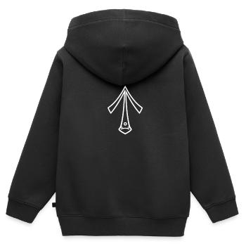 Heimatliebe Stralsund - Kinder Premium Organic Zip Hoodie - Schwarz - Hinten - AI Model Kid Male (0cm)