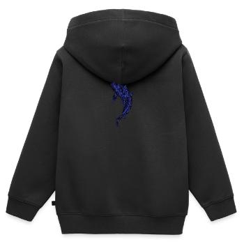 Walhai Maori - Kinder Premium Organic Zip Hoodie - Schwarz - Hinten - AI Model Kid Male (0cm)