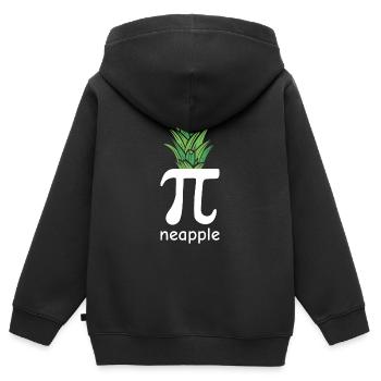 Math Pi-Ananas Pi - Sweat Premium à capuche zippé enfant bio - noir - Dos - AI Model Kid Male (0cm)