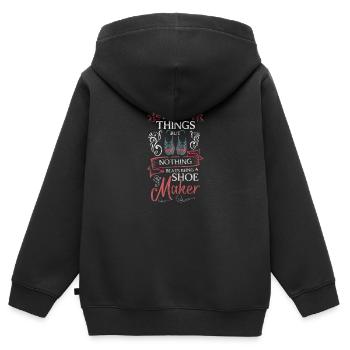 Schuhmacher Schuh Handwerker - Kinder Premium Organic Zip Hoodie - Schwarz - Hinten - AI Model Kid Male (0cm)