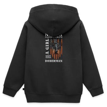 Wachhund Rassehund Beschützer Schutzdienst - Kinder Premium Organic Zip Hoodie - Schwarz - Hinten - AI Model Kid Male (0cm)