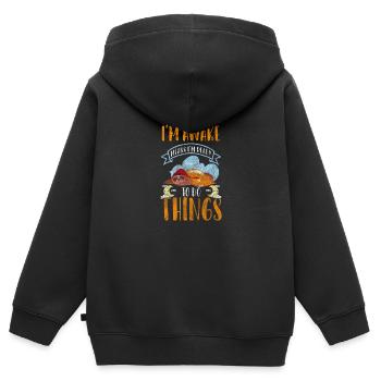 Schlafen Erholung Ausruhen Schlafanzug - Kinder Premium Organic Zip Hoodie - Schwarz - Hinten - AI Model Kid Male (0cm)
