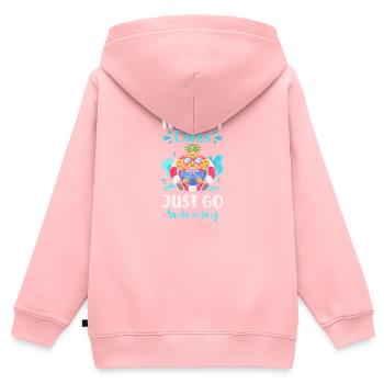 Pool Schwimmbecken Hobby Schwimmsport - Kinder Premium Organic Zip Hoodie - Rosa - Hinten - AI Model Kid Female (0cm)