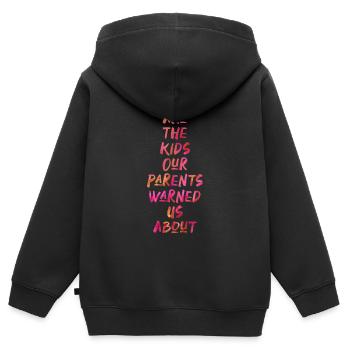 Nous sommes les enfants - Sweat Premium à capuche zippé enfant bio - noir - Dos - AI Model Kid Male (0cm)