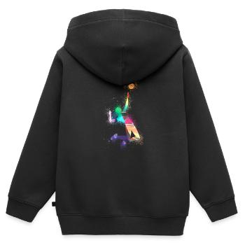 volleyball,volleyballer, Beachball,Graffiti,bunt - Kinder Premium Organic Zip Hoodie - Schwarz - Hinten - AI Model Kid Male (0cm)