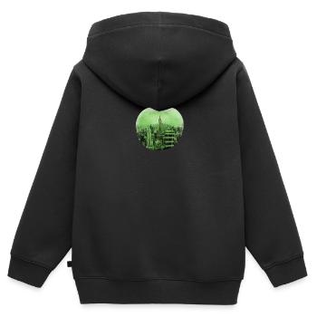 New York - Kinder Premium Organic Zip Hoodie - Schwarz - Hinten - AI Model Kid Male (0cm)