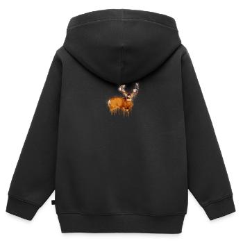 SCHÖNES ROTWILD - Kinder Premium Organic Zip Hoodie - Schwarz - Hinten - AI Model Kid Male (0cm)