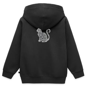 Hardware Cat - Sweat Premium à capuche zippé enfant bio - noir - Dos - AI Model Kid Male (0cm)