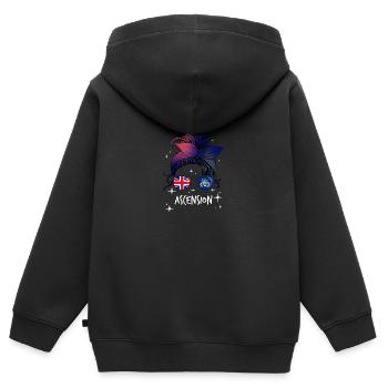 Ascension - Sweat Premium à capuche zippé enfant bio - noir - Dos - AI Model Kid Male (0cm)