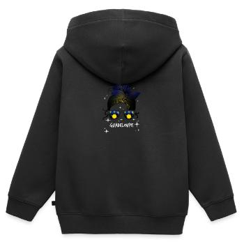 Guadeloupe - Kinder Premium Organic Zip Hoodie - Schwarz - Hinten - AI Model Kid Male (0cm)
