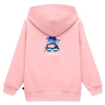 Honduras - Kinder Premium Organic Zip Hoodie - Rosa - Hinten - AI Model Kid Female (0cm)