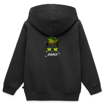 Jamaïque - Sweat Premium à capuche zippé enfant bio - noir - Dos - AI Model Kid Male (0cm)