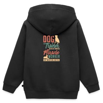 Hundeerziehung Design für Hundetrainer Lustiger Sp - Kinder Premium Organic Zip Hoodie - Schwarz - Hinten - AI Model Kid Male (0cm)