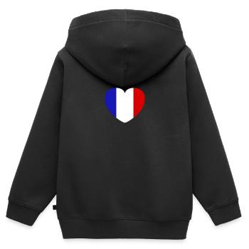 PATRIOT - Kids Premium Organic Zip-up Hoodie - black - Back - AI Model Kid Male (0cm)