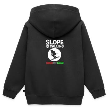 Ski Skiurlaub - Kinder Premium Organic Zip Hoodie - Schwarz - Hinten - AI Model Kid Male (0cm)