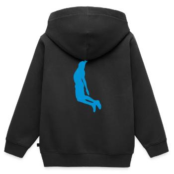 basketball dunk player3 - Kids Premium Organic Zip-up Hoodie - black - Back - AI Model Kid Male (0cm)
