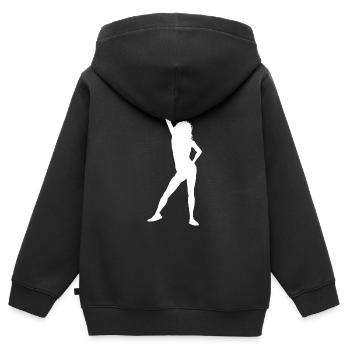 Danse Musique de danse - Sweat Premium à capuche zippé enfant bio - noir - Dos - AI Model Kid Male (0cm)
