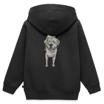 Silver Labrador Retriever Silver Lab - Kids Premium Organic Zip-up Hoodie - black - Back - AI Model Kid Male (0cm)