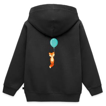 Ich Bin Halt Ein Fuchs Einschulung Schule - Kinder Premium Organic Zip Hoodie - Schwarz - Hinten - AI Model Kid Male (0cm)