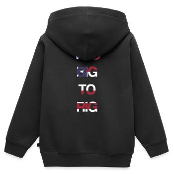 TOO BIG TO RIG 2024 - Kinder Premium Organic Zip Hoodie - Schwarz - Hinten - AI Model Kid Male (0cm)