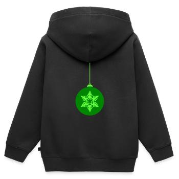 weihnachtskugel stern - Kinder Premium Organic Zip Hoodie - Schwarz - Hinten - AI Model Kid Male (0cm)
