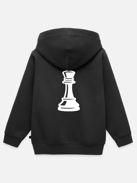 Schach König - Kinder Premium Organic Zip Hoodie - Schwarz