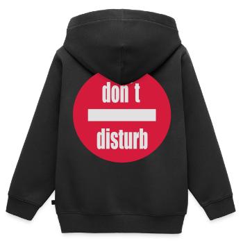 büro - Kinder Premium Organic Zip Hoodie - Schwarz - Hinten - AI Model Kid Male (0cm)