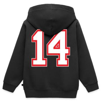 Troy Bolton Ausgabe 14 - Kinder Premium Organic Zip Hoodie - Schwarz - Hinten - AI Model Kid Male (0cm)