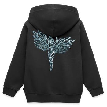 Engel-Engel Engel im Himmel - Kinder Premium Organic Zip Hoodie - Schwarz - Hinten - AI Model Kid Male (0cm)