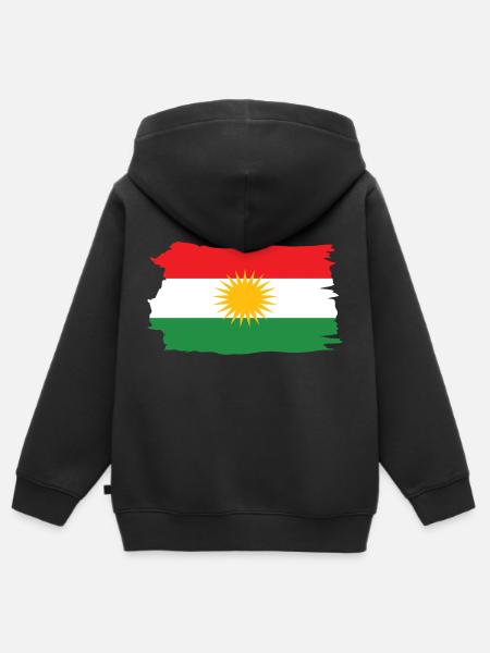 Kurdistan Kurdish Kurdish Kurdish Flag Shirt - Kids Premium Organic Zip-up Hoodie - black
