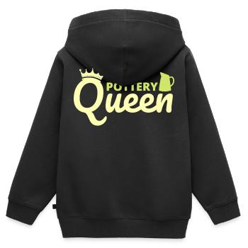Keramik Keramik Künstler Potter Frauen Königin - Kinder Premium Organic Zip Hoodie - Schwarz - Hinten - AI Model Kid Male (0cm)