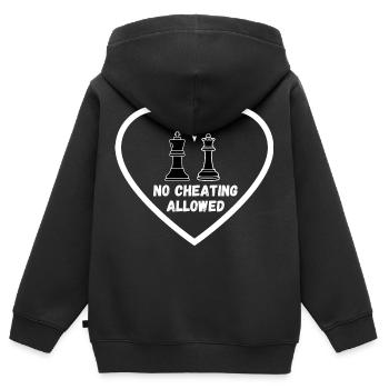 Schach Trend Chess Cheating Cheat Queens Gambit - Kids Premium Organic Zip-up Hoodie - black - Back - AI Model Kid Male (0cm)