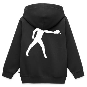 Table tennis players - Kids Premium Organic Zip-up Hoodie - black - Back - AI Model Kid Male (0cm)