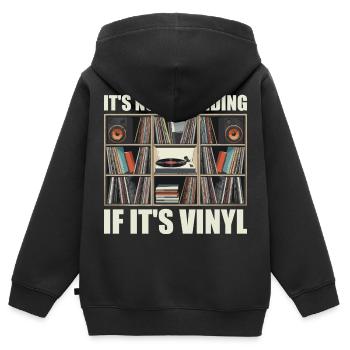 Es ist kein Horten, wenn es Vinyl ist - Kinder Premium Organic Zip Hoodie - Schwarz - Hinten - AI Model Kid Male (0cm)