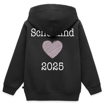 Schulkind 2025 Einschulung 2025 1. Klasse 25 - Kinder Premium Organic Zip Hoodie - Schwarz - Hinten - AI Model Kid Male (0cm)