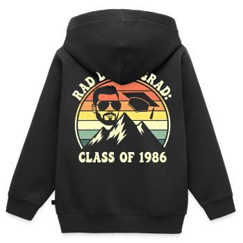 Rad Dad Grad Class of 1986 Retro - Kids Premium Organic Zip-up Hoodie - black - Back - AI Model Kid Male (0cm)