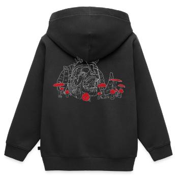 cri silencieux du Viking - Sweat Premium à capuche zippé enfant bio - noir - Dos - AI Model Kid Male (0cm)