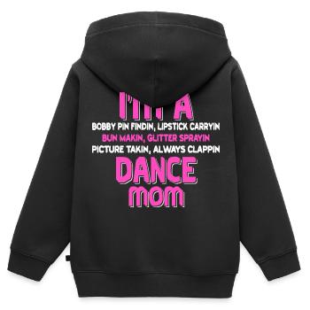 Dance MOM - Kinder Premium Organic Zip Hoodie - Schwarz - Hinten - AI Model Kid Male (0cm)
