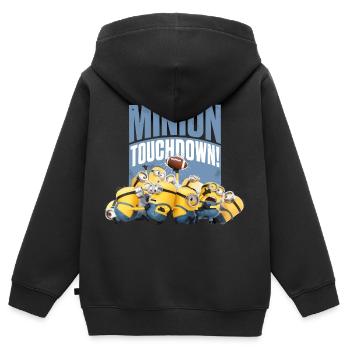 Minions Football Touchdown - Kinder Premium Organic Zip Hoodie - Schwarz - Hinten - AI Model Kid Male (0cm)