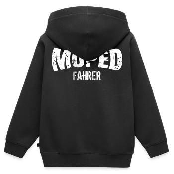 Moped Fahrer - Kinder Premium Organic Zip Hoodie - Schwarz - Hinten - AI Model Kid Male (0cm)