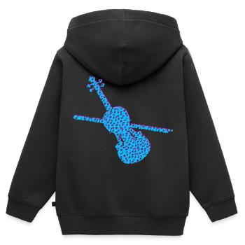 Violin - Kids Premium Organic Zip-up Hoodie - black - Back - AI Model Kid Male (0cm)