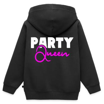 Party Queen Feiern Party Girls - Kinder Premium Organic Zip Hoodie - Schwarz - Hinten - AI Model Kid Male (0cm)