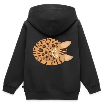 Bengal Hauskatze Katzendame - Kinder Premium Organic Zip Hoodie - Schwarz - Hinten - AI Model Kid Male (0cm)