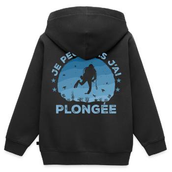 I Can't I Have Diving - Diving Gift - Kids Premium Organic Zip-up Hoodie - black - Back - AI Model Kid Male (0cm)