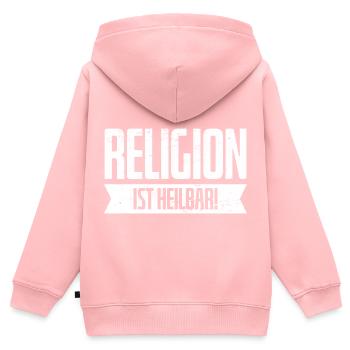 Religion Atheist Agnostiker Geburtstag Geschenk - Kinder Premium Organic Zip Hoodie - Rosa - Hinten - AI Model Kid Female (0cm)