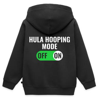 Hula Hooping mode to sport hoop - Kids Premium Organic Zip-up Hoodie - black - Back - AI Model Kid Male (0cm)