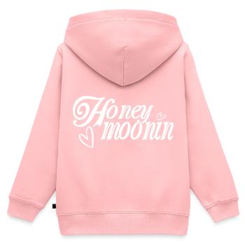 Lune de miel - Sweat Premium à capuche zippé enfant bio - rose - Dos - AI Model Kid Female (0cm)