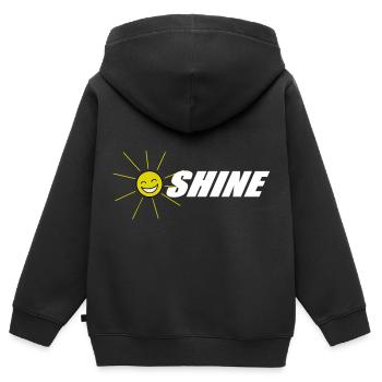 SUNSHINE lustige Bilder Sonne lustige Sprüche - Kinder Premium Organic Zip Hoodie - Schwarz - Hinten - AI Model Kid Male (0cm)