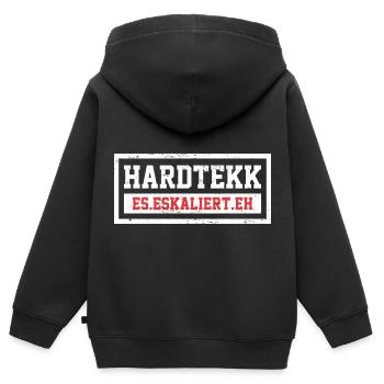 Hardtekk Rave Konzert Party Geburtstag Geschenk - Kinder Premium Organic Zip Hoodie - Schwarz - Hinten - AI Model Kid Male (0cm)